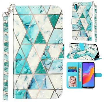 Stitching Marble 3D Leather Phone Holster Wallet Case for Huawei Honor 8S(2019)