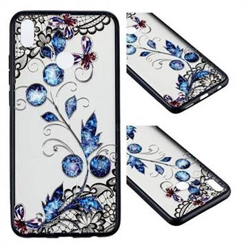 Butterfly Lace Diamond Flower Soft TPU Back Cover for Huawei Honor 8X