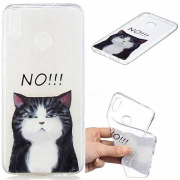 Cat Say No Clear Varnish Soft Phone Back Cover for Huawei Honor 8X