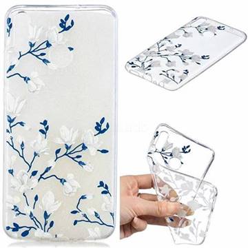 Magnolia Flower Clear Varnish Soft Phone Back Cover for Huawei Honor 8X