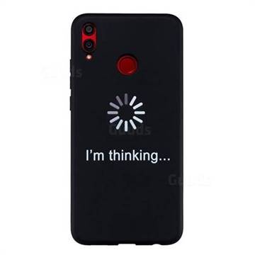 Thinking Stick Figure Matte Black TPU Phone Cover for Huawei Honor 8X