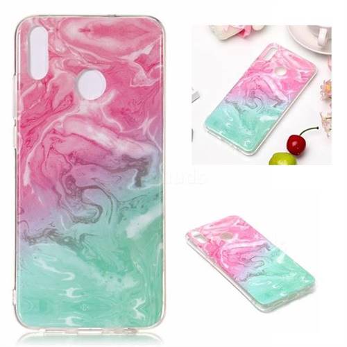 Pink Green Soft TPU Marble Pattern Case for Huawei Honor 8X