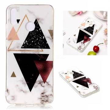 Four Triangular Soft TPU Marble Pattern Phone Case for Huawei Honor 8X