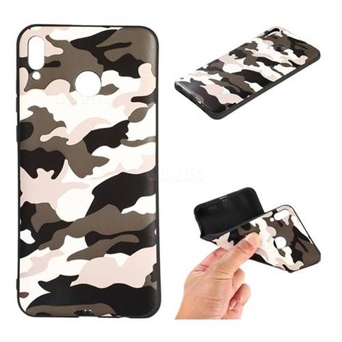 Camouflage Soft TPU Back Cover for Huawei Honor 8X - Black White