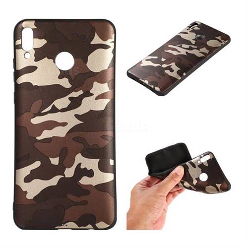 Camouflage Soft TPU Back Cover for Huawei Honor 8X - Gold Coffee