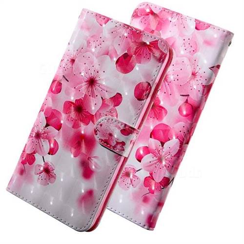 Peach Blossom 3D Painted Leather Wallet Case for Huawei Honor 8X