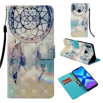 Fantasy Campanula 3D Painted Leather Wallet Case for Huawei Honor 8X