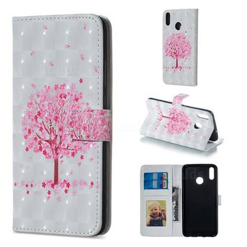 Sakura Flower Tree 3D Painted Leather Phone Wallet Case for Huawei Honor 8X