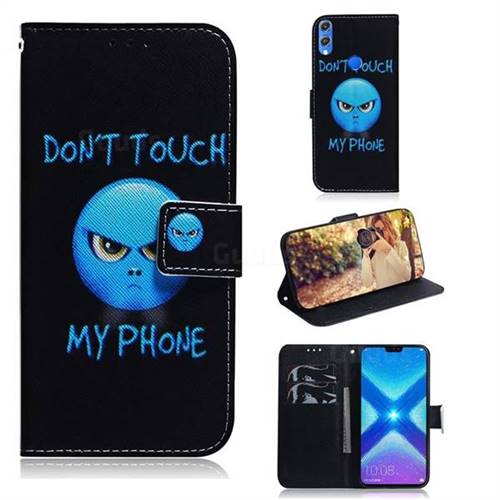 Not Touch My Phone PU Leather Wallet Case for Huawei Honor 8X