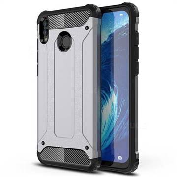 King Kong Armor Premium Shockproof Dual Layer Rugged Hard Cover for Huawei Honor 8X Max(Enjoy Max) - Silver Grey
