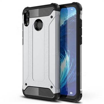 King Kong Armor Premium Shockproof Dual Layer Rugged Hard Cover for Huawei Honor 8X Max(Enjoy Max) - Technology Silver