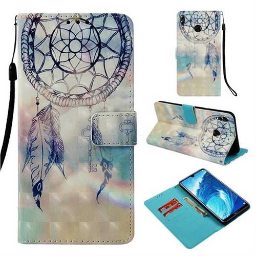 Fantasy Campanula 3D Painted Leather Wallet Case for Huawei Honor 8X Max(Enjoy Max)