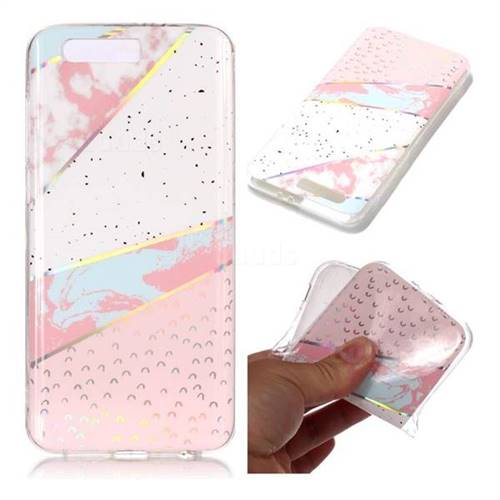 Matching Color Marble Pattern Bright Color Laser Soft TPU Case for Huawei Honor 9