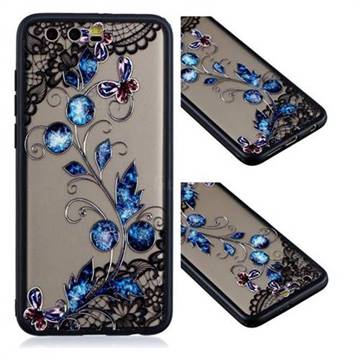 Butterfly Lace Diamond Flower Soft TPU Back Cover for Huawei Honor 9