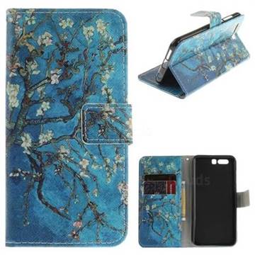 Apricot Tree PU Leather Wallet Case for Huawei Honor 9