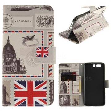London Envelope PU Leather Wallet Case for Huawei Honor 9