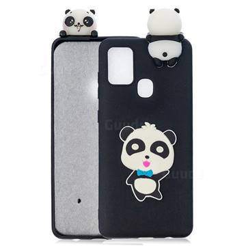 Red Bow Panda Soft 3D Climbing Doll Soft Case for Huawei Honor 9A