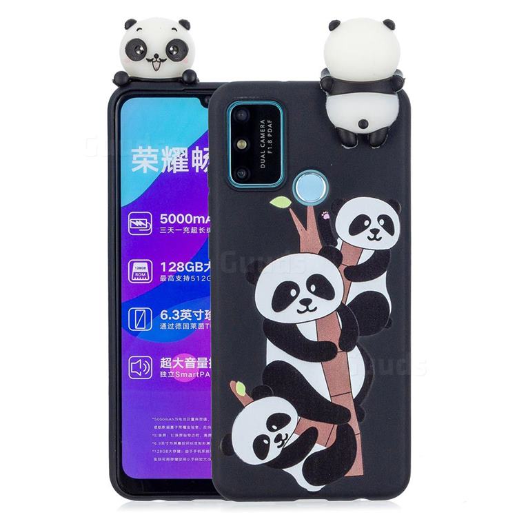 Ascended Panda Soft 3D Climbing Doll Soft Case for Huawei Honor 9A