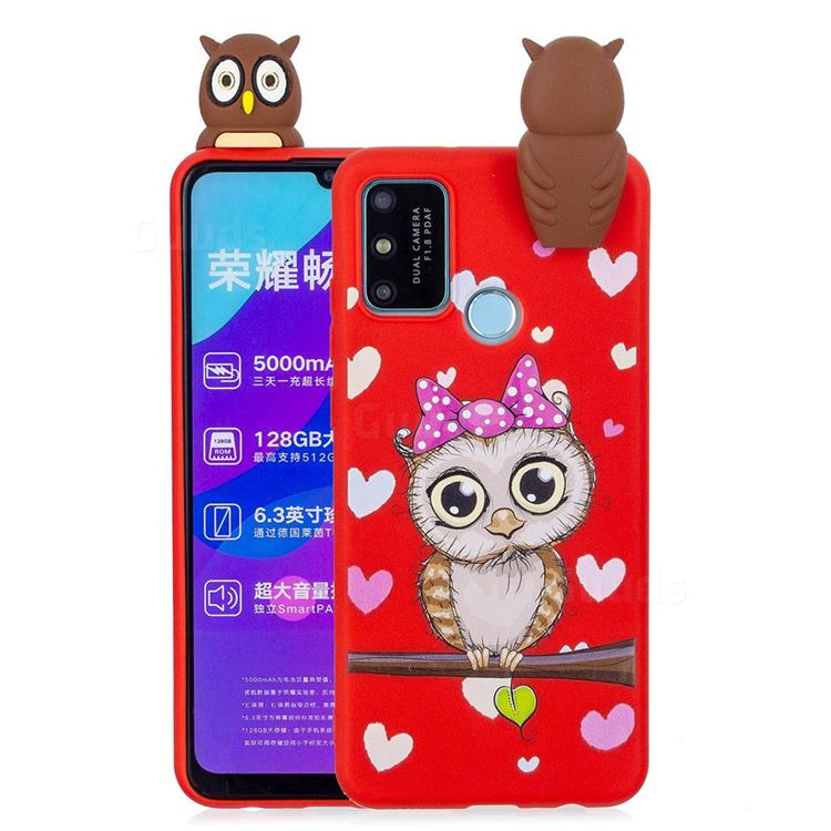 Bow Owl Soft 3D Climbing Doll Soft Case for Huawei Honor 9A