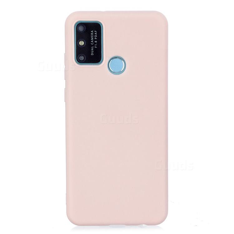 Candy Soft Silicone Protective Phone Case for Huawei Honor 9A - Light Pink