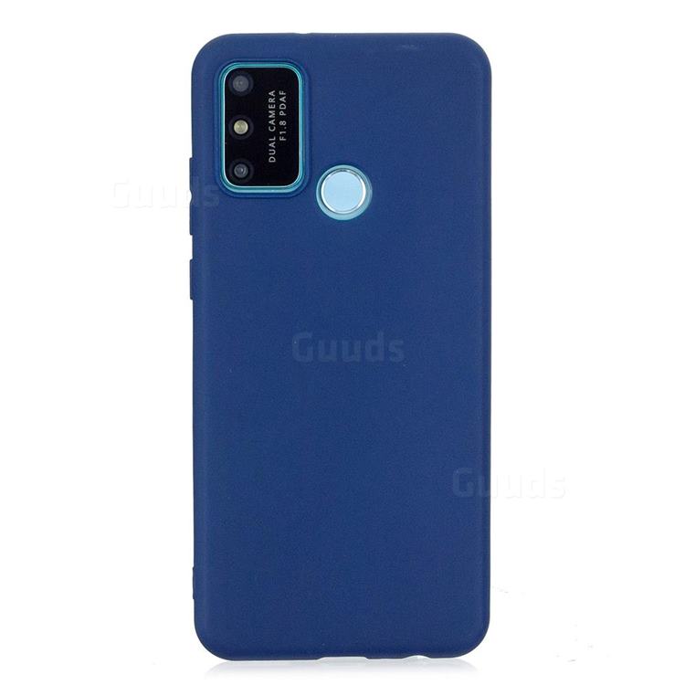 Candy Soft Silicone Protective Phone Case for Huawei Honor 9A - Dark Blue