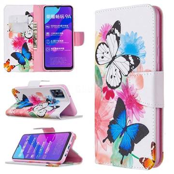 Vivid Flying Butterflies Leather Wallet Case for Huawei Honor 9A