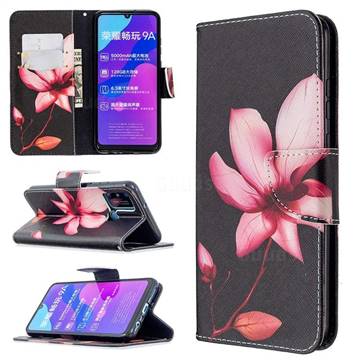 Lotus Flower Leather Wallet Case for Huawei Honor 9A