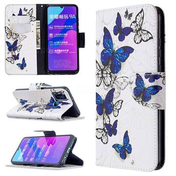 Flying Butterflies Leather Wallet Case for Huawei Honor 9A