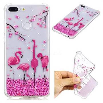 Cherry Flamingo Anti-fall Clear Varnish Soft TPU Back Cover for Huawei Honor 9 Lite