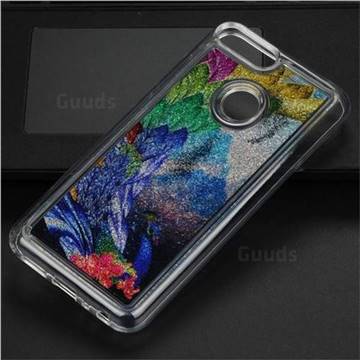 Phoenix Glassy Glitter Quicksand Dynamic Liquid Soft Phone Case for Huawei Honor 9 Lite