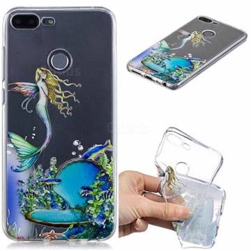 Mermaid Clear Varnish Soft Phone Back Cover for Huawei Honor 9 Lite