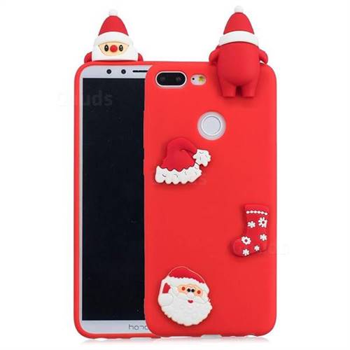 Red Santa Claus Christmas Xmax Soft 3D Silicone Case for Huawei Honor 9 Lite