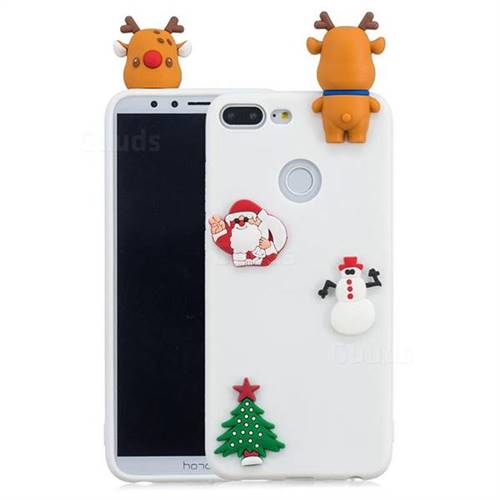 White Elk Christmas Xmax Soft 3D Silicone Case for Huawei Honor 9 Lite