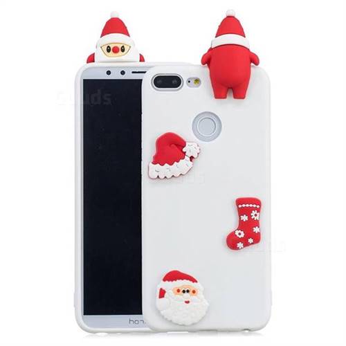 White Santa Claus Christmas Xmax Soft 3D Silicone Case for Huawei Honor 9 Lite