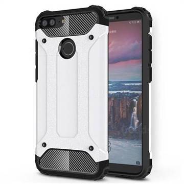 King Kong Armor Premium Shockproof Dual Layer Rugged Hard Cover for Huawei Honor 9 Lite - White