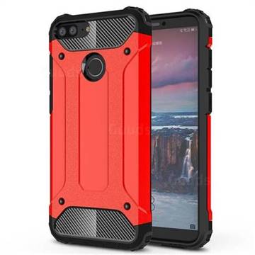 King Kong Armor Premium Shockproof Dual Layer Rugged Hard Cover for Huawei Honor 9 Lite - Big Red