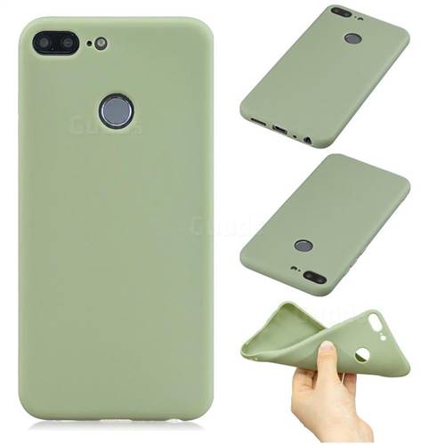 Candy Soft Silicone Phone Case for Huawei Honor 9 Lite - Pea Green