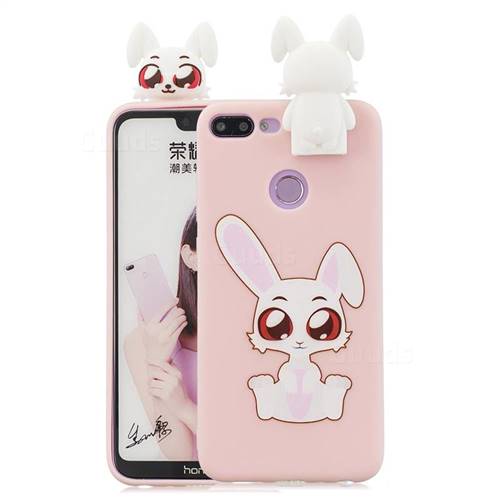 Cute Rabbit Soft 3D Climbing Doll Stand Soft Case for Huawei Honor 9 Lite