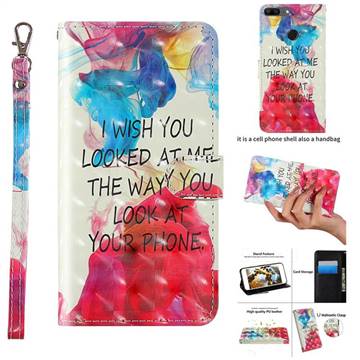 Look at Phone 3D Painted Leather Wallet Case for Huawei Honor 9 Lite
