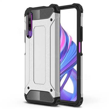 King Kong Armor Premium Shockproof Dual Layer Rugged Hard Cover for Huawei Honor 9X - White