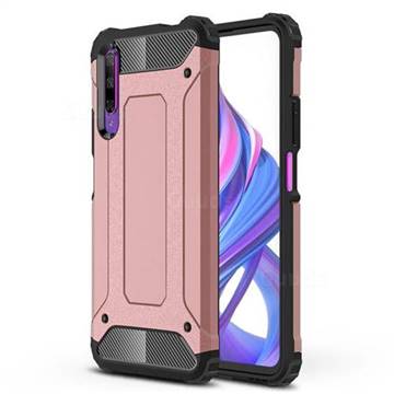 King Kong Armor Premium Shockproof Dual Layer Rugged Hard Cover for Huawei Honor 9X - Rose Gold