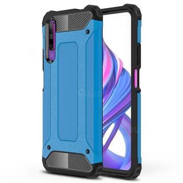 King Kong Armor Premium Shockproof Dual Layer Rugged Hard Cover for Huawei Honor 9X - Sky Blue