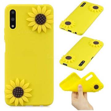 Yellow Sunflower Soft 3D Silicone Case for Huawei Honor 9X