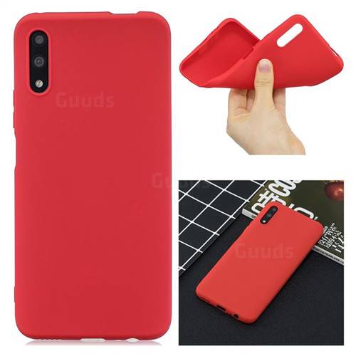 Candy Soft Silicone Protective Phone Case for Huawei Honor 9X - Red