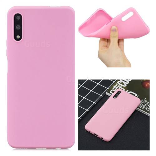 Candy Soft Silicone Protective Phone Case for Huawei Honor 9X - Dark Pink