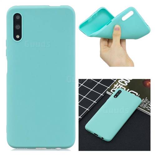 Candy Soft Silicone Protective Phone Case for Huawei Honor 9X - Light Blue