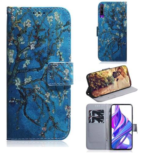 Apricot Tree PU Leather Wallet Case for Huawei Honor 9X