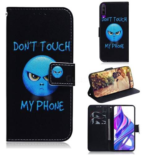 Not Touch My Phone PU Leather Wallet Case for Huawei Honor 9X