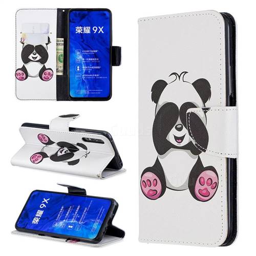 Lovely Panda Leather Wallet Case for Huawei Honor 9X