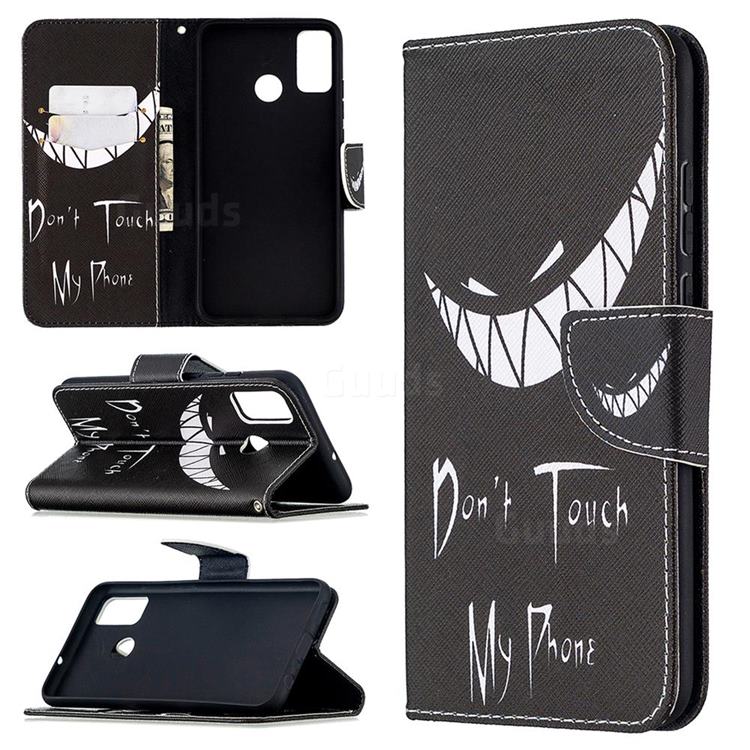Crooked Grin Leather Wallet Case for Huawei Honor 9X Lite